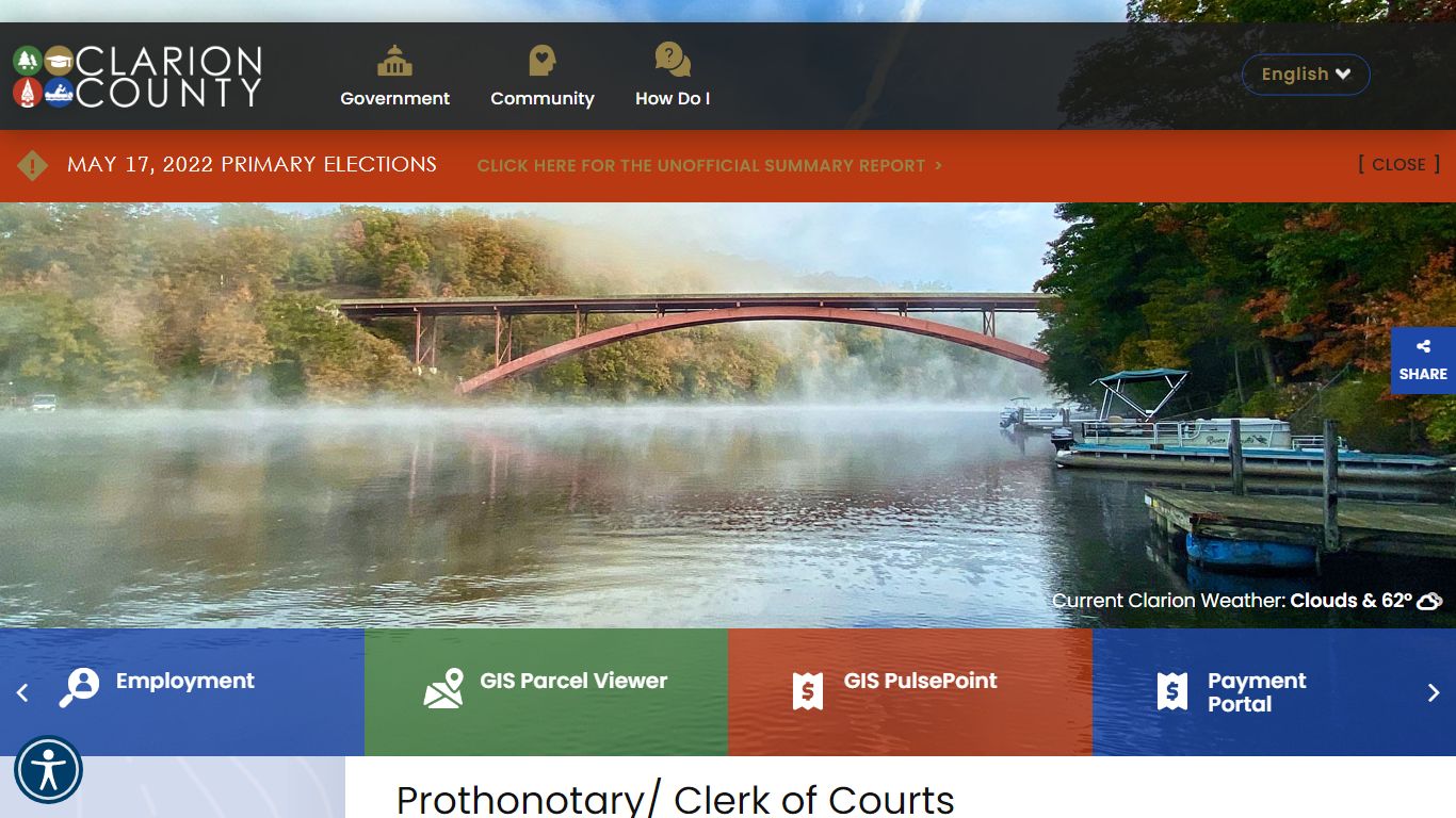 Prothonotary/ Clerk of Courts - Clarion County, Pennsylvania